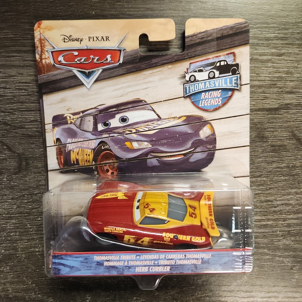 2018 Disney Cars Thomasville Racing Legends #54 Herb Curbler 1:55 Great Card